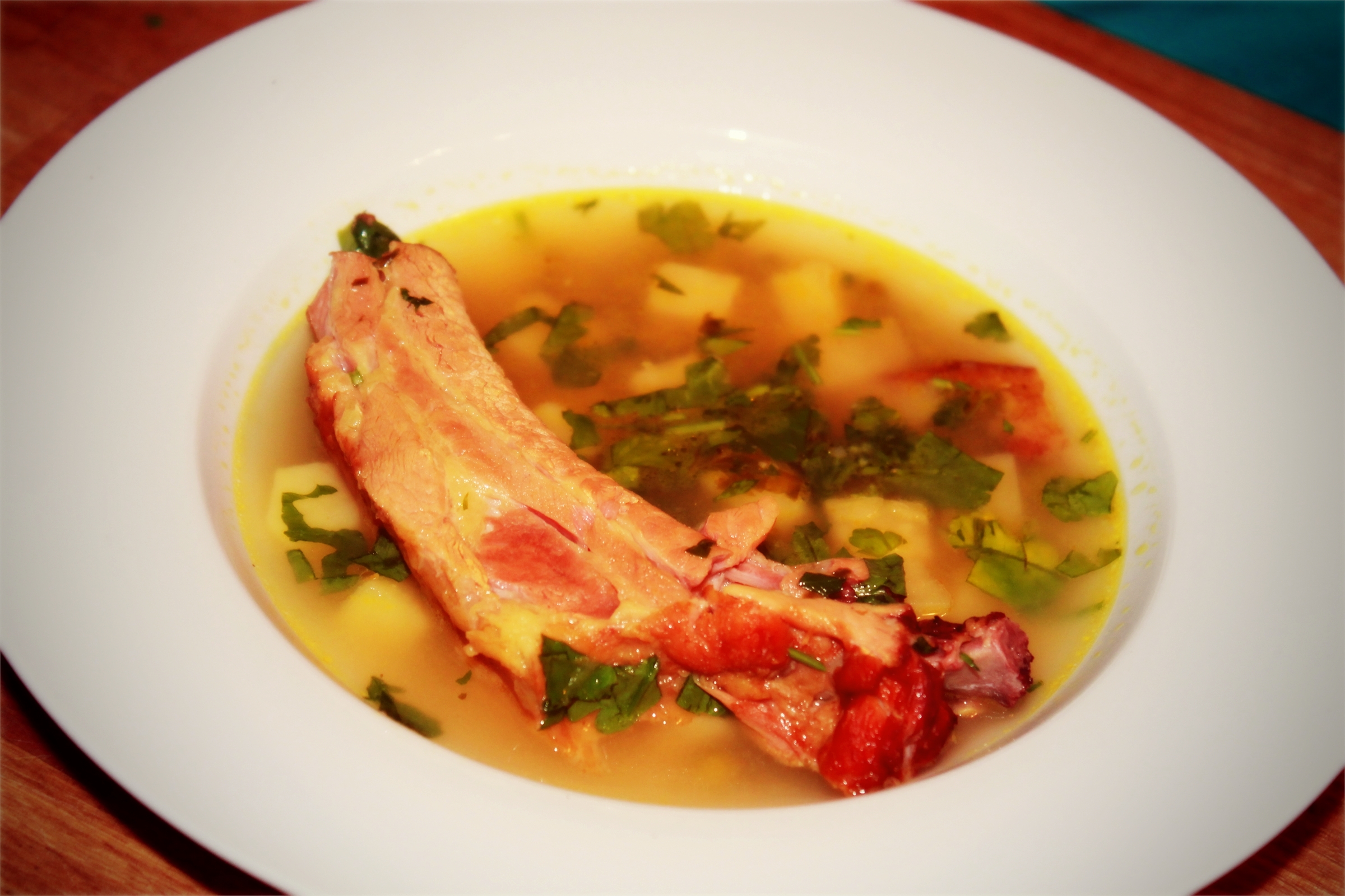 Суп гороховый с копчеными ребрами рецепт с фото пошагово