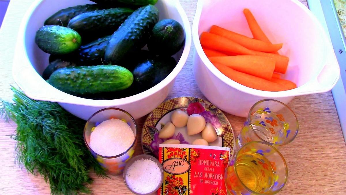 Салат на зиму «Огурцы по-корейски с морковью»